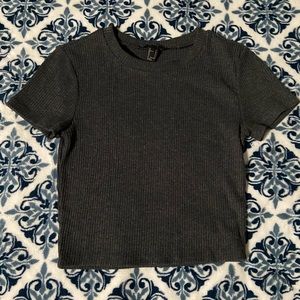 Dark grey crop top